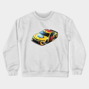 Cool yellow Nascar car, greatest grand prix champion Crewneck Sweatshirt